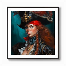 Pirate Girl Art Print