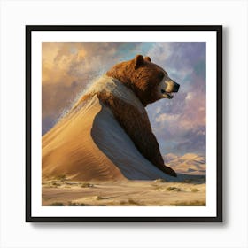 Bear In The Desert 1 Art Print