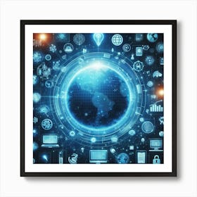 Digital World Art Print