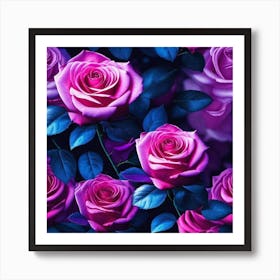 Roses Wallpaper 11 Art Print