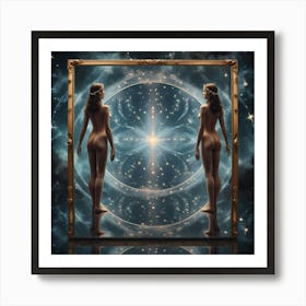 Two Naked Women In A Frame 1 Art Print