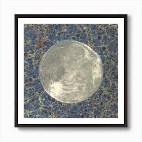 Moon Collage Moody Art Print