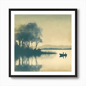 Man In A Boat Art Print