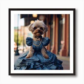 Dog In A Dress Art Print