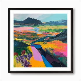 Colourful Abstract Thingvellir National Park Iceland 3 Art Print