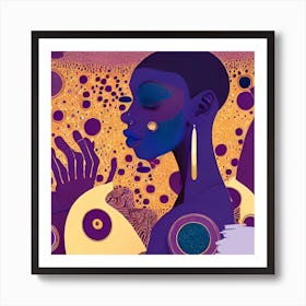 Purple Woman Art Print