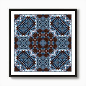 Modern Abstraction Decor From Blue Lines 1 Art Print