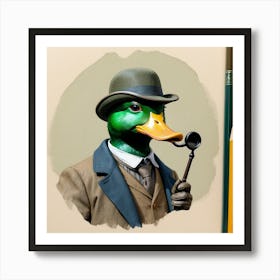 Duck In Hat 1 Art Print