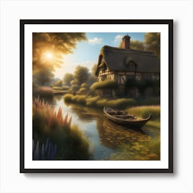 Thatched Cottage Art Print