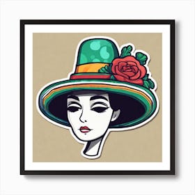 Mexico Hat Sticker 2d Cute Fantasy Dreamy Vector Illustration 2d Flat Centered By Tim Burton (38) Art Print