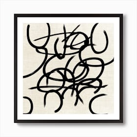 Calligraphy In Black Art Print