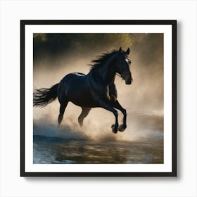 00 A Black Horse R 0 Art Print