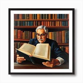 Man Reading A Book Art Print