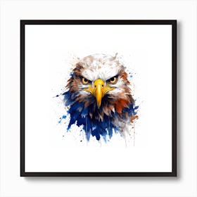 Eagle Head With Ink Splash Effect 1 Art Print