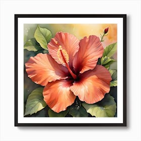 Hibiscus Flower Art Print