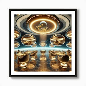 The Unique Feature Of A Luxurious Futuristic Resta Art Print