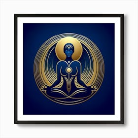 Meditating Woman 3 Art Print