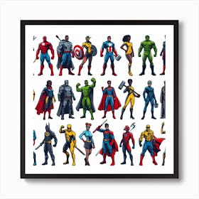 superhero 3 Art Print