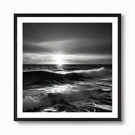 Black And White Seascape 3 Art Print