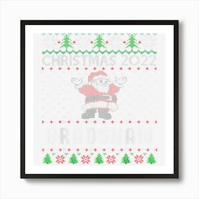 Funny Matching Ugly Christmas Personalized Name Bradshaw Art Print