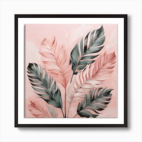 Palm leaves of different shapes Art Print