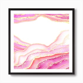 Sparkling Pink Agate Texture 11 1 Art Print