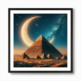 Pyramid With Crescent Art Print