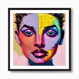 Woman'S Face 1 Art Print