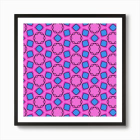 Pattern Pink Stars Texture Seamless 1 Art Print