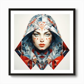 Geometric Russian Woman 04 Art Print