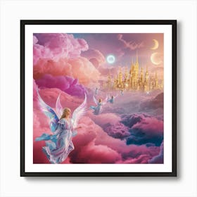 Angels In The Sky 2 Art Print