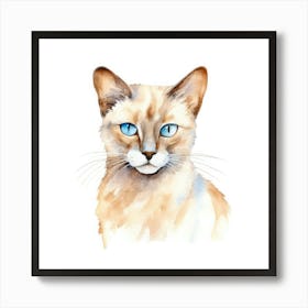 Tonkinese Mink Cat Portrait 3 Art Print