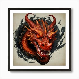 Dragon Head 3 Art Print