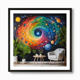 Planets Wall Mural Art Print