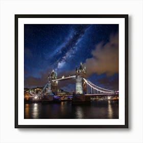 Tower Bridge At Night Art Print