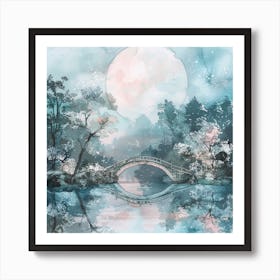 Bridge Over The Water Art Print