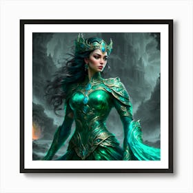 queen of the green Art Print