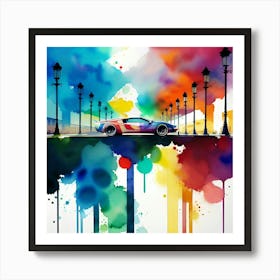 Colorful Car Painting 2 Art Print