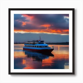 Sunset On The Water 2 Art Print