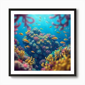 Coral Reef Background Art Print