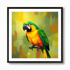 Colorful Parrot 3 Art Print