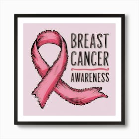 Women Breast Cancer Awareness background in Pink Ribbon international symbol for month October clipart and poster clipart and wall art 38 Art Print