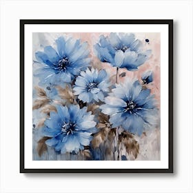 Blue Flowers Art Print