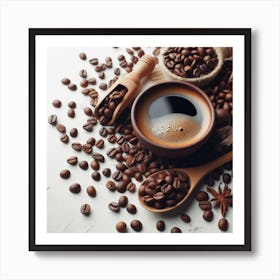 Coffee beans 2 Art Print