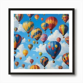 Hot Air Balloons Paintings Art Print 2 Art Print