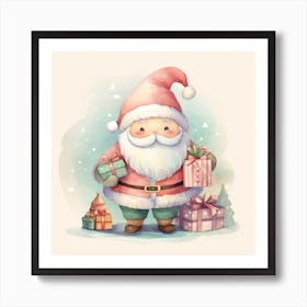 Santa Claus With Presents 1 Art Print