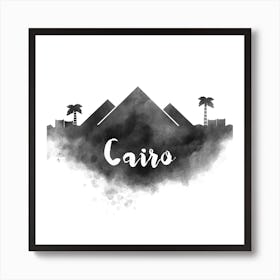 Watercolor Cairo Skyline Art Print