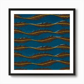 Vintage Ukiyo-e Woodblock Print Of Japanese Textile, Shima Shima, Furuya Korin (125) Art Print