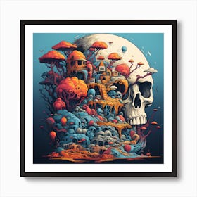 Skull In The Sky 2 Art Print