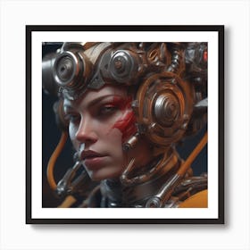 CYBORG Girl Art Print